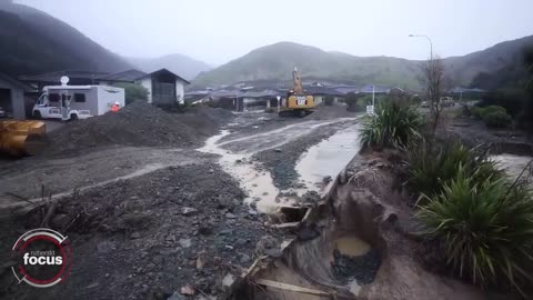 Nelson resident on badly flood-damaged street