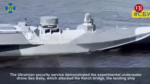 Ukraine releases footage of Sea Baby underwater drone attacking a Russian landing ship and tanker