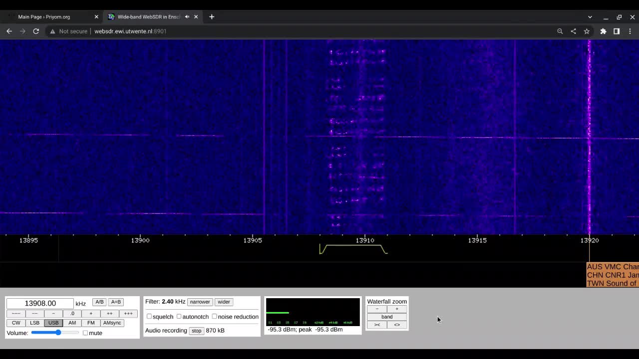 E11 Oblique 29/12/2022 0745 UTC 13908kHz