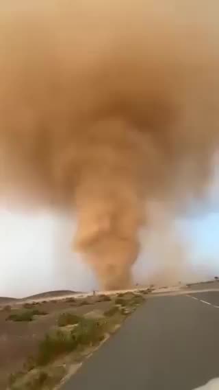 whirlwind resembling a tornado, known as a 'dust devil,' recently swept across the UAE