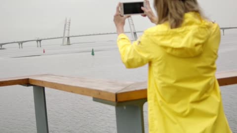 A Photo Using Her Smartphone