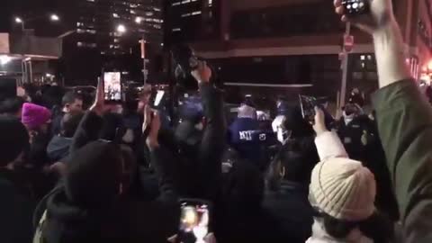 Antifa clashes with police in New York