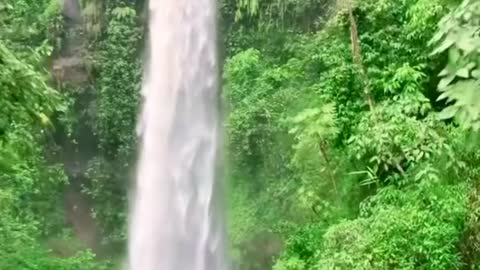 Waterfall in edge highway from Sunda Indonesia