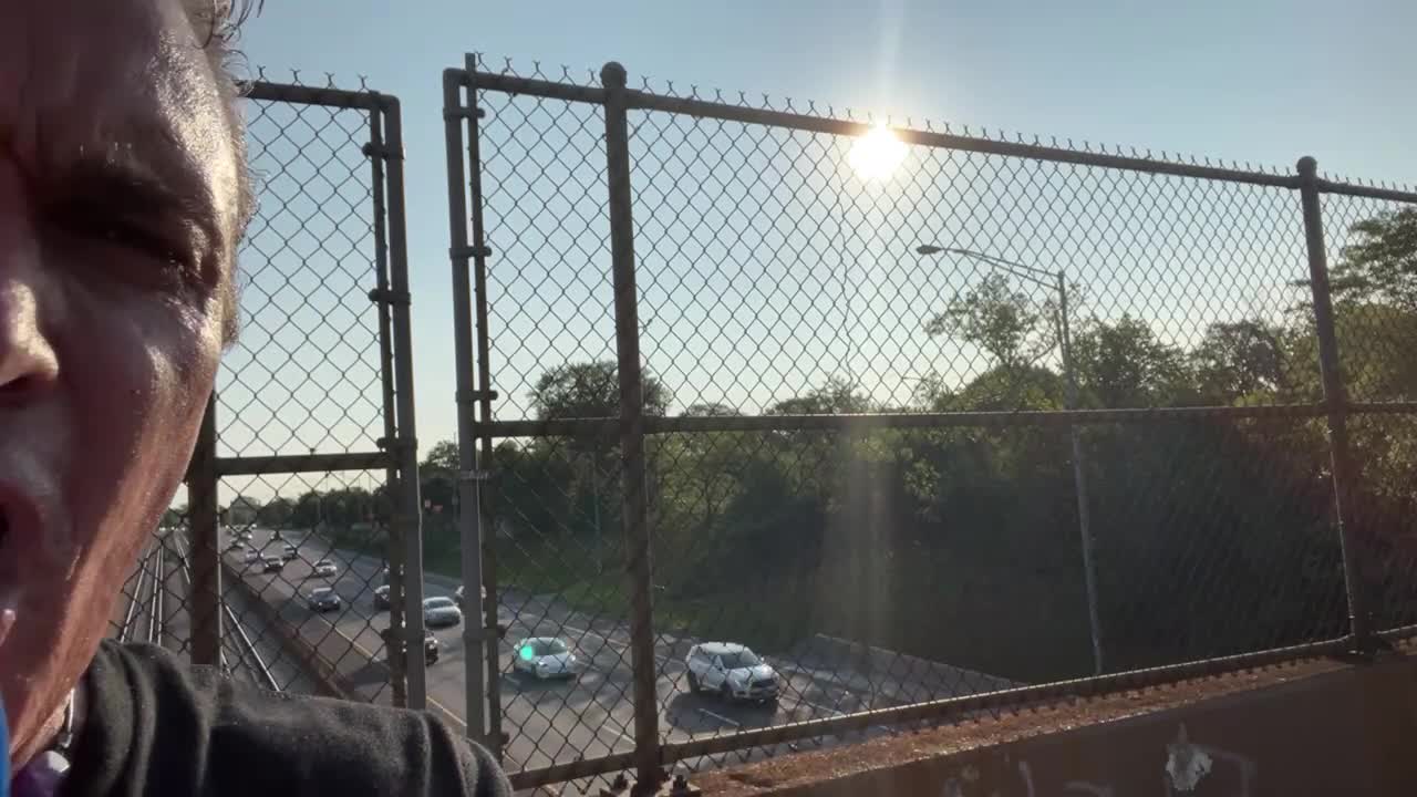 The Vaccine Police on Veronica's Bridge in Chicago