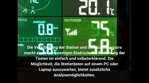 Bresser Wetterstation Funk mit Außensensor Wetter Center mit 5-in-1 Außensensor