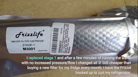 Frizzlife UPDATED M3001 Replacement Filter Cartridge (S) --Overview