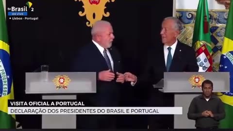 Lula fica constrangido e passa vergonha em Portugal