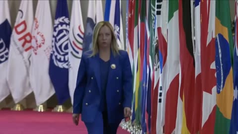 G20 Summit Delhi Prime Minister of Italy, Giorgia Meloni at the Bharat Mandapam