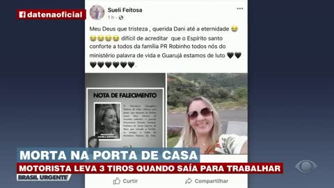 Mulher é morta com tiro na cabeça na porta de casa