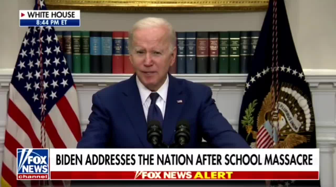 Biden blames "the gun lobby" for the 18 year old transvestite that shot up the Texas school