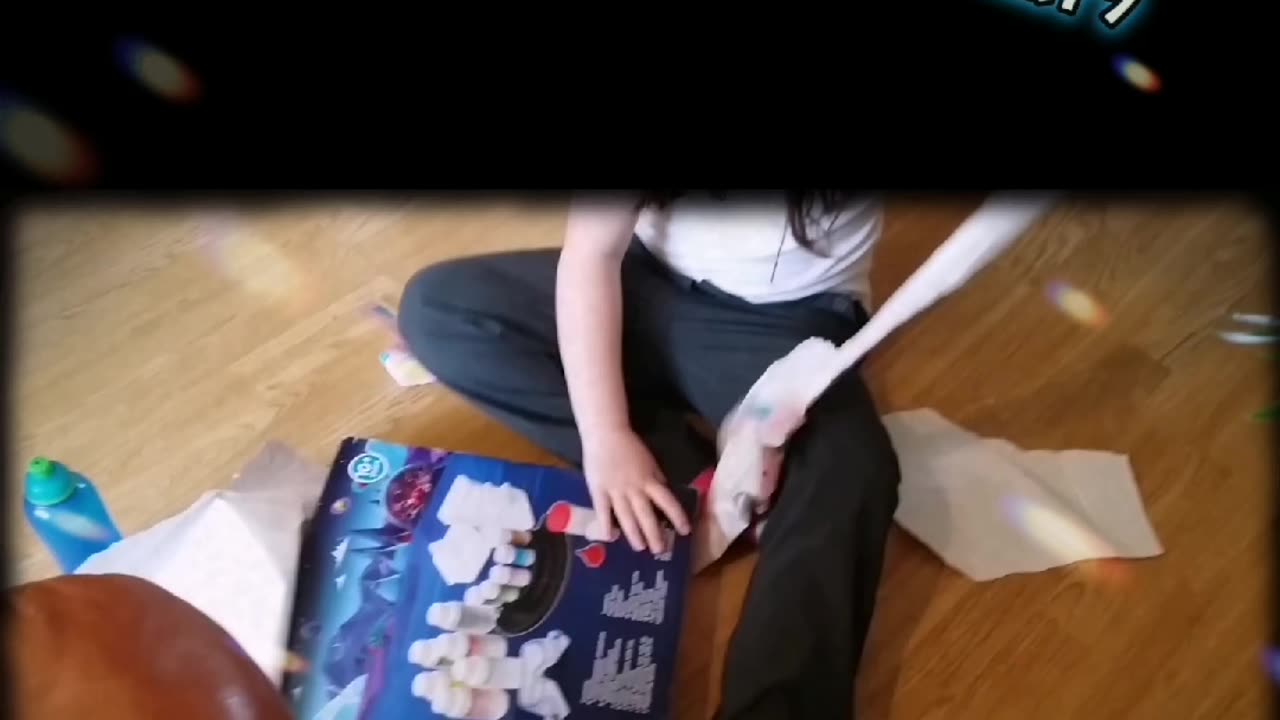 April 2017 Gabrielle unwrapping gifts at daddy's part 7