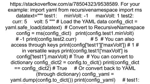 Reading YAML config file in python and using variables