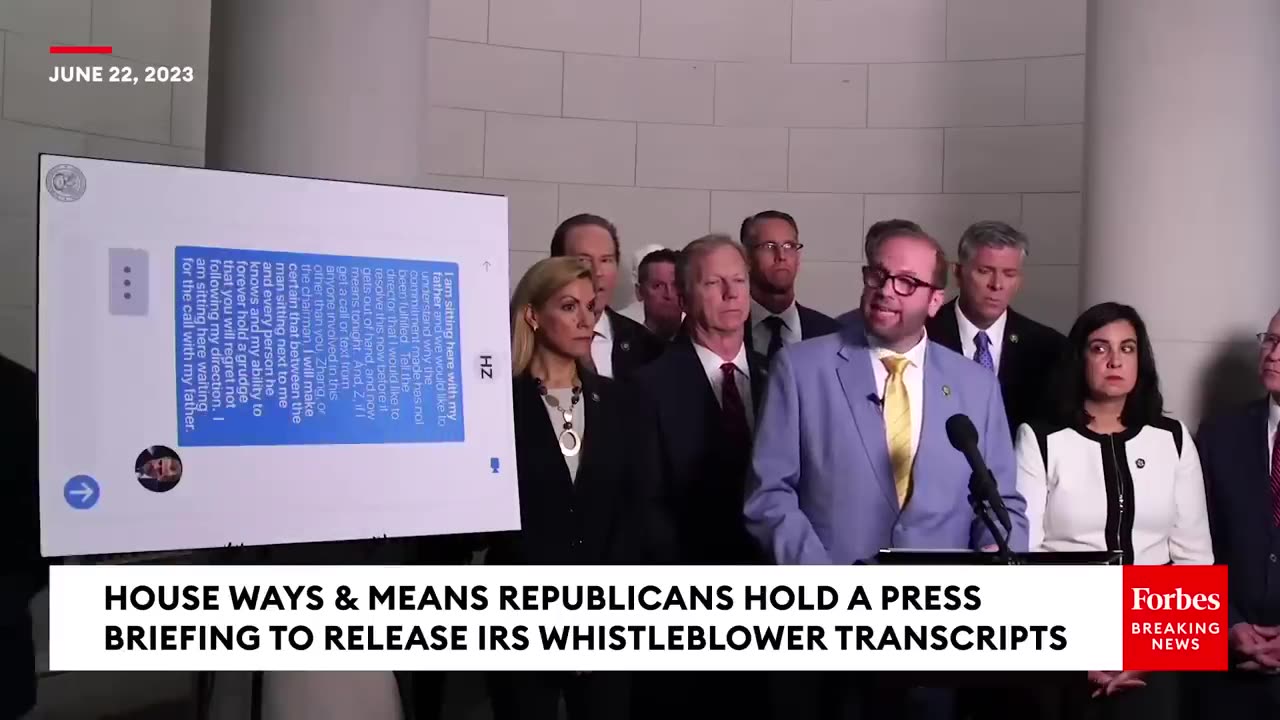 House Republicans Unveil Whistleblower Testimony Alleging Misconduct Over Hunter Biden Treatment