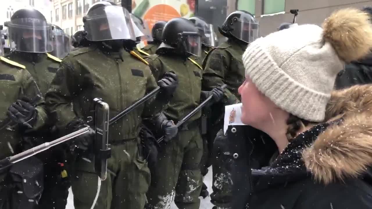 Woman who's lost her career pleads with Trudeau's secret police. *See description*