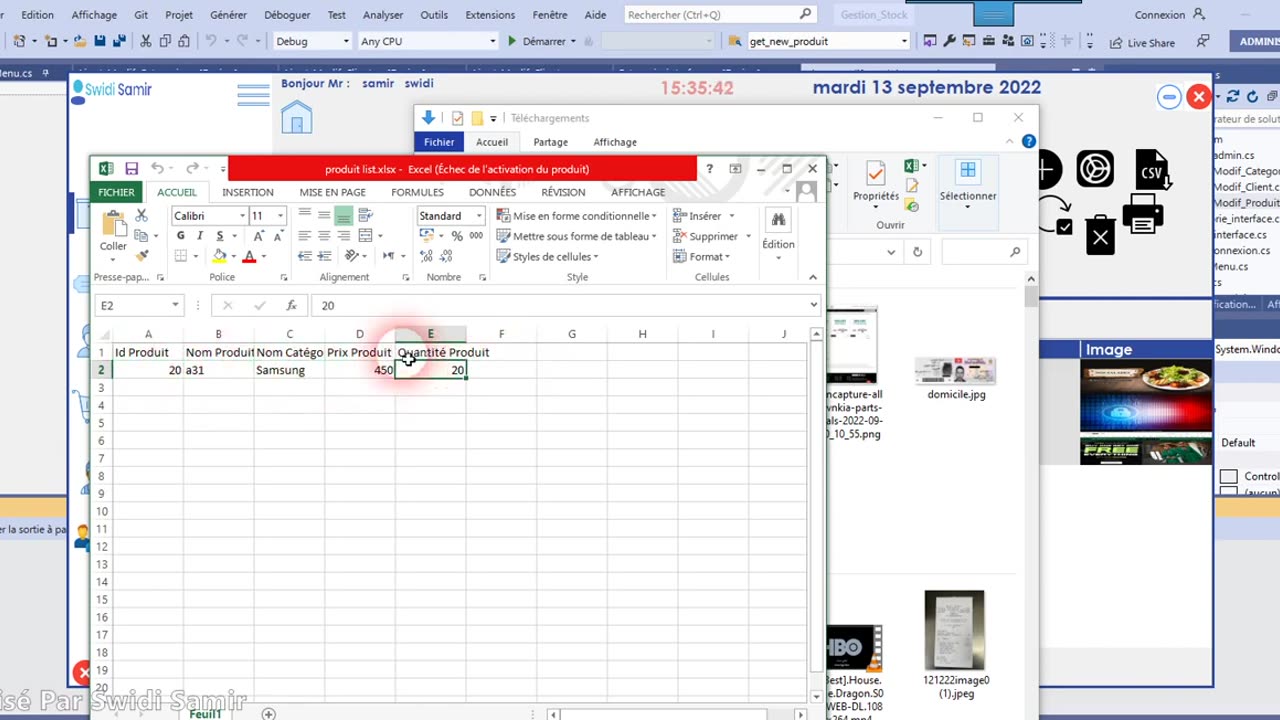 Gestion de Stock C# EntityFramework
