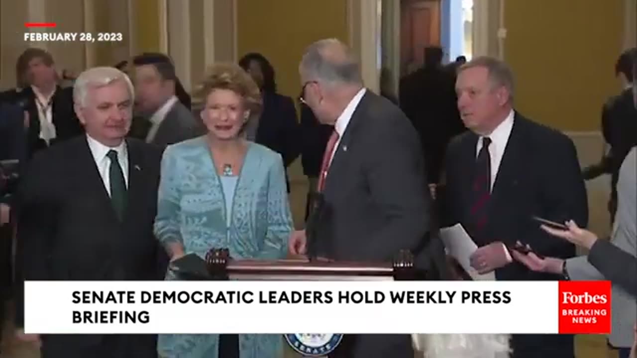 JUST IN Schumer Senate Democratic Leaders Hold Press Briefing As China Pushes Ukraine Peace Plan