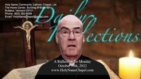 A Reflection for Monday - October 31st, 2022
