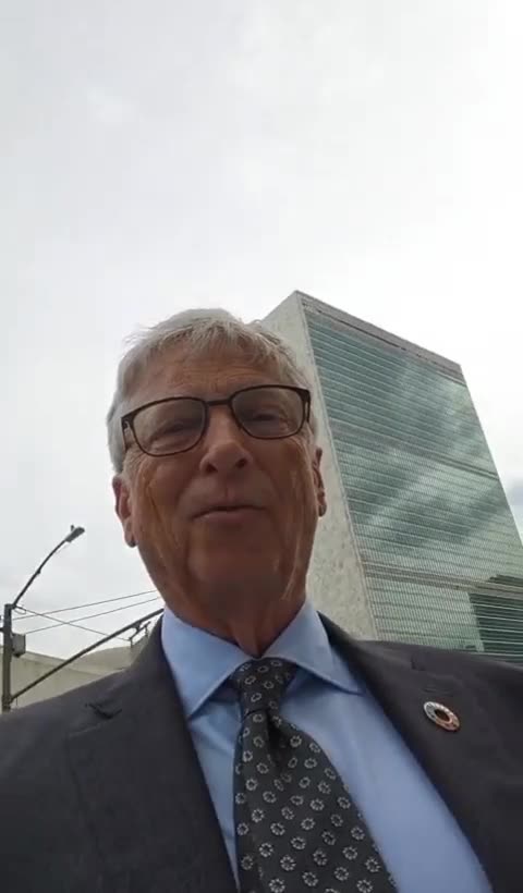 Bill Gates at the UN this week, promoting UN's SDGs