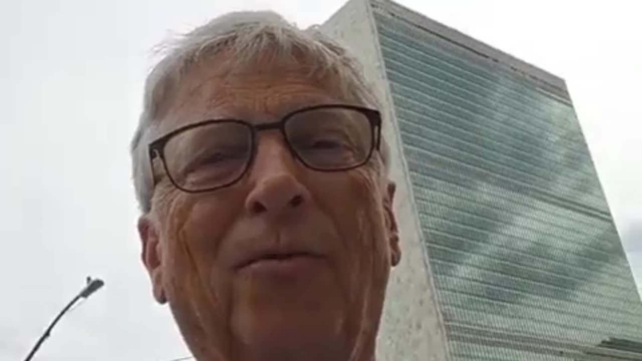 Bill Gates at the UN this week, promoting UN's SDGs