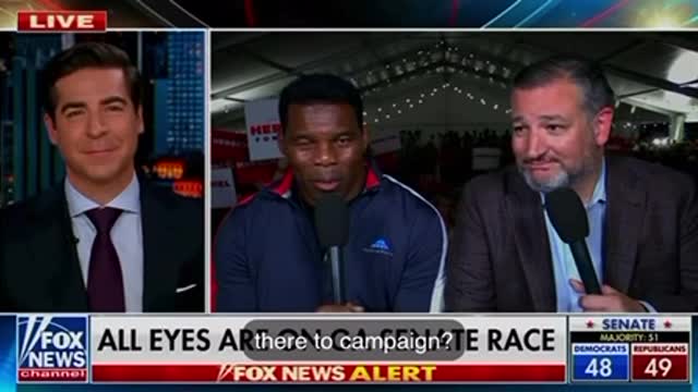 Herschel Walker responds to a question from Jesse Waters asking if he will have Trump?