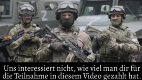 russische Soldaten zu Drohvideo