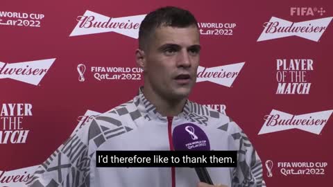 Granit Xhaka - Budweiser Player of the Match Serbia vs Switzerland