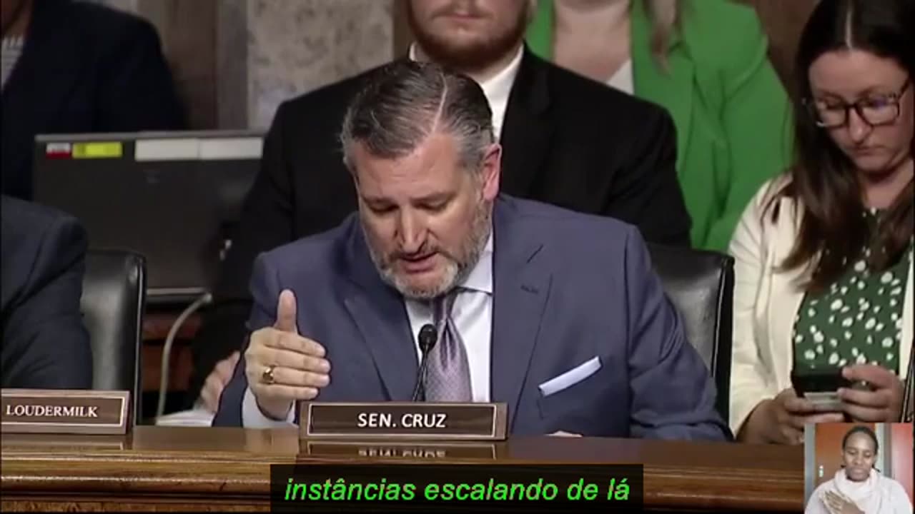 'UMA EXPLOSÃO DE TH.Ted Cruz, da REATS, chama Biden de idiota na audiência...