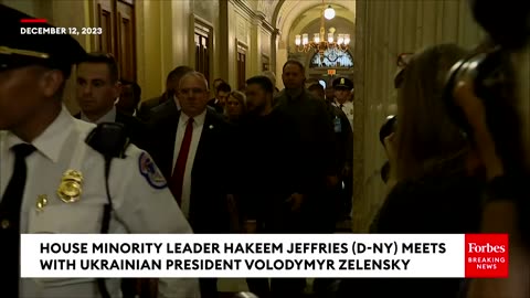 WATCH- Hakeem Jeffries Meets With Ukrainian President Volodymyr Zelensky