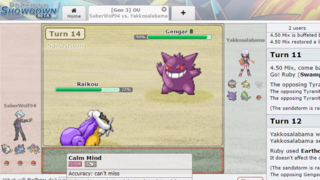 Pokemon Showdown! RSE OU Battles 12-14!