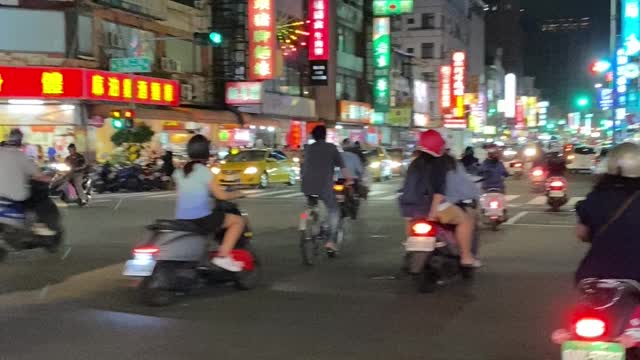 Street scenes at night in Tiwan at night