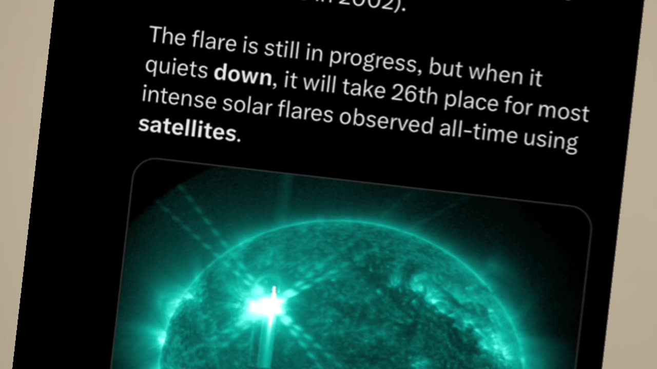 X 6.3 solar flare struck Earth today - are cell phone outages related?