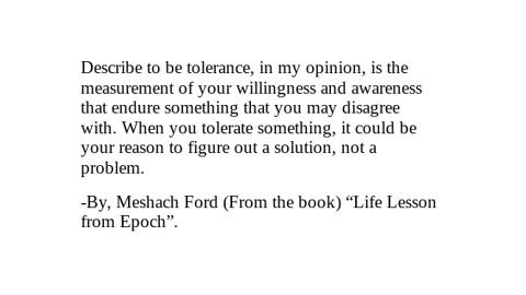 "Life Lesson from Epoch" Checkout Description