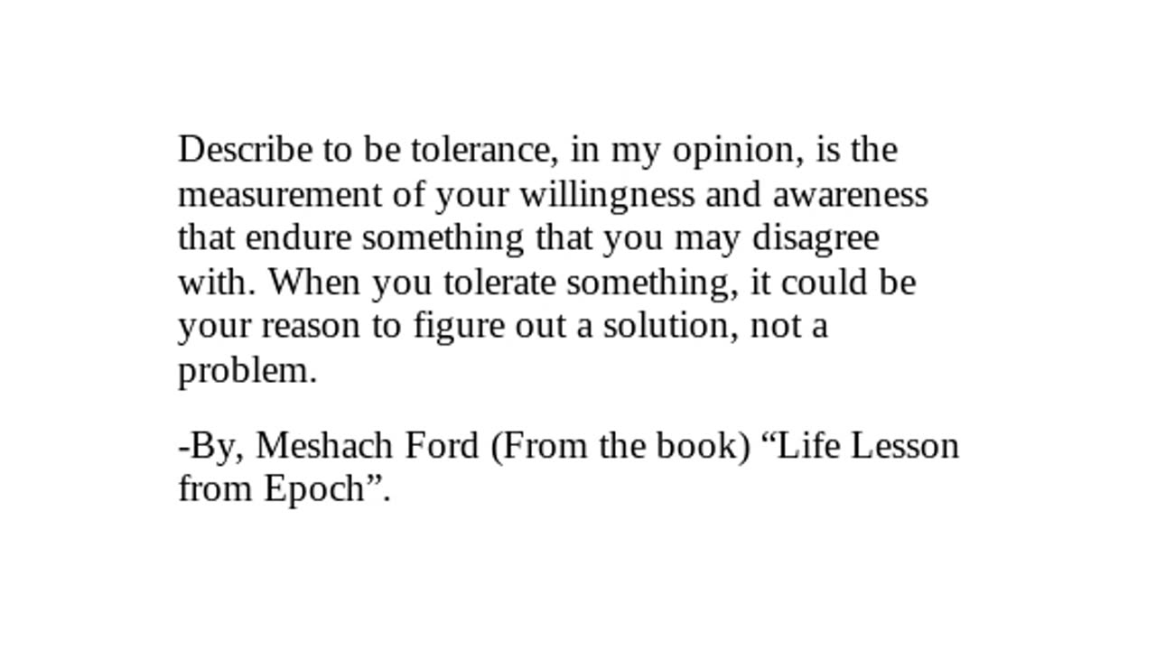 "Life Lesson from Epoch" Checkout Description