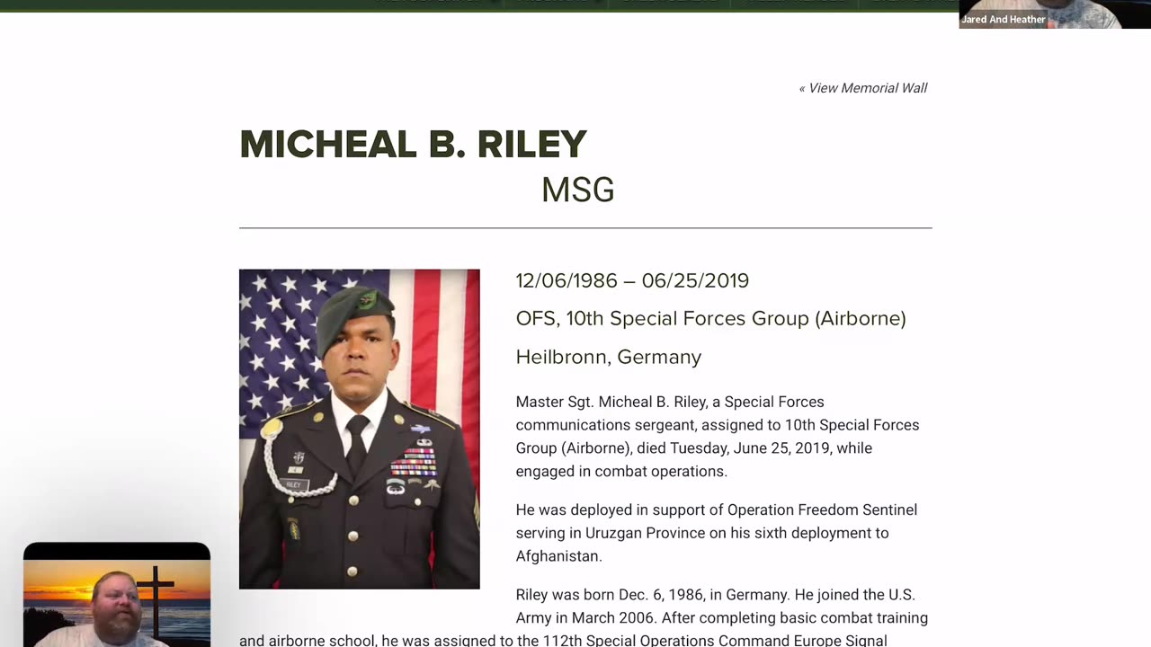 "A Tribute to Honor: Remembering Master Sergeant Michael B. Riley"