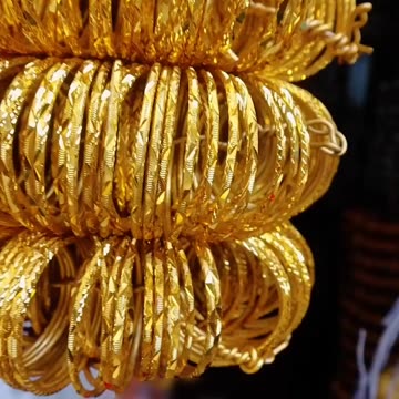 Making Beautiful Metallic Bangles in Factory