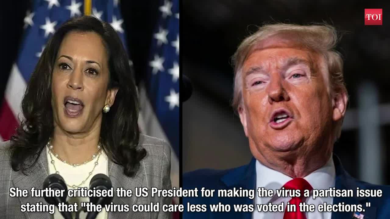 Kamala Harris hits out at Trump, says he minimised seriousness of Covid-19 outbreak