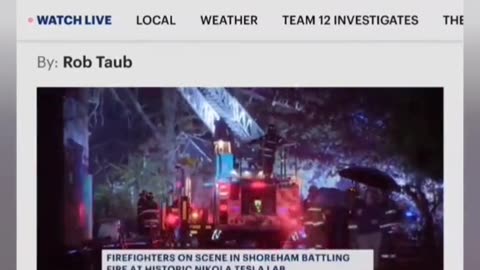 Fire engulfs Tesla Science Center in Shoreham