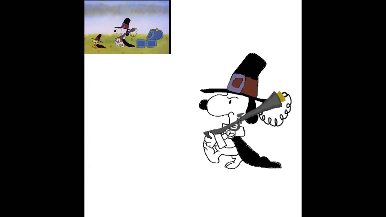 "Thanksgiving Pilgrims: Snoopy & Woodstock"