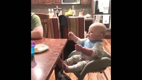 Baby tries to climb the stairs or over the fence