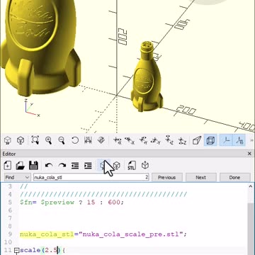 OpenScad: Scale #openscad #3dprinting