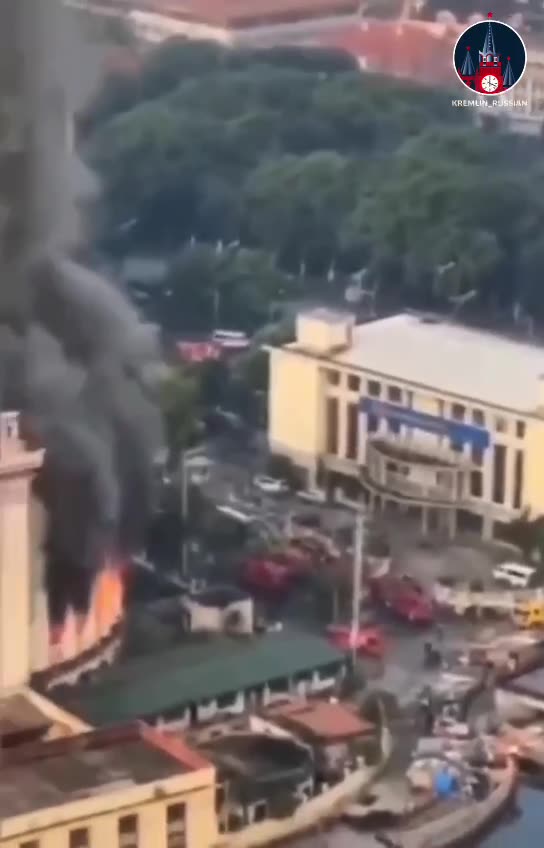 Rioters aka Islamist have burned down the largest library in France.
