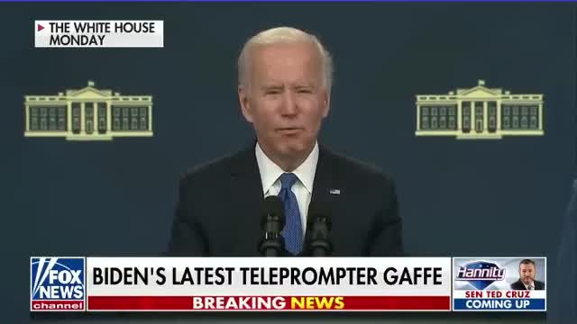 Biden spells out the 'dot' in. 'com'