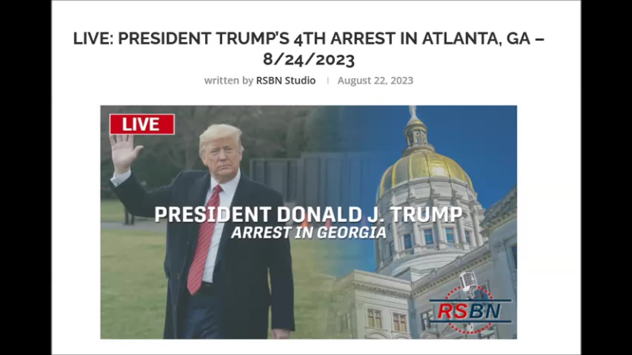 LIVE: President Trump’s 4th arrest in Atlanta, GA –