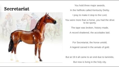 *MY* Secretariat Breyer horse poem!!