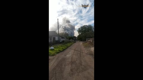VAST plumes of smoke from Ukrainian strikes on reported Russian ammo depot in Andreevka