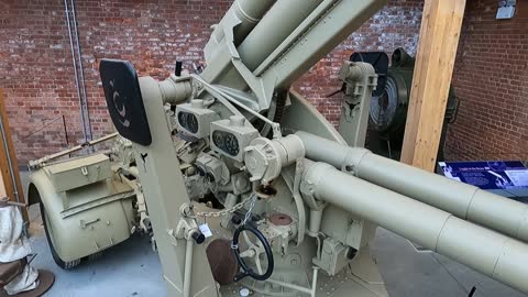 Desert tanned. Artillery gun