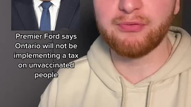 BREAKING Ontario Premier Doug Ford rejects implementing a no-vax tax.