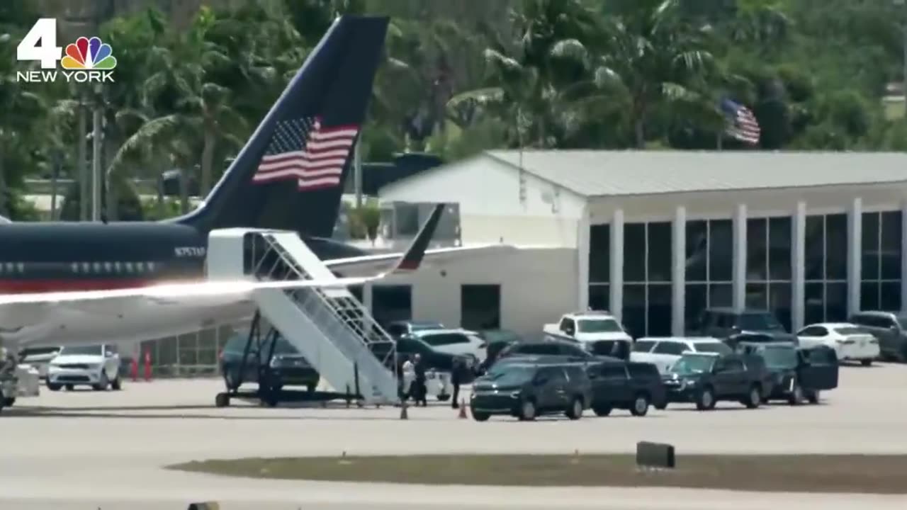 President Trump departs Florida for New York ahead of arraignment in court.