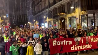 Thousands protest in Valencia over lack of schools after floods