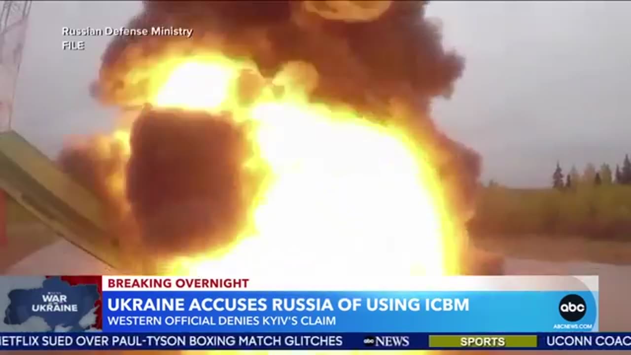 Ukraine accuses Russia of using ICBM